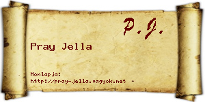 Pray Jella névjegykártya